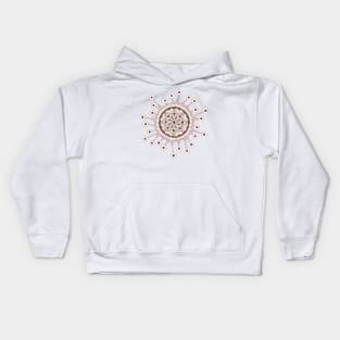 Virus Mandala (brown) Kids Hoodie